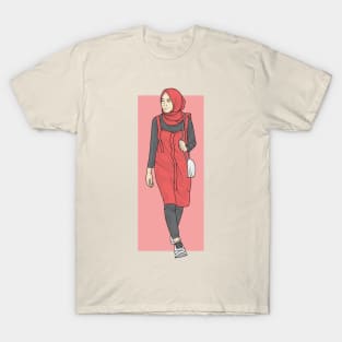 Girl In Red Dress T-Shirt